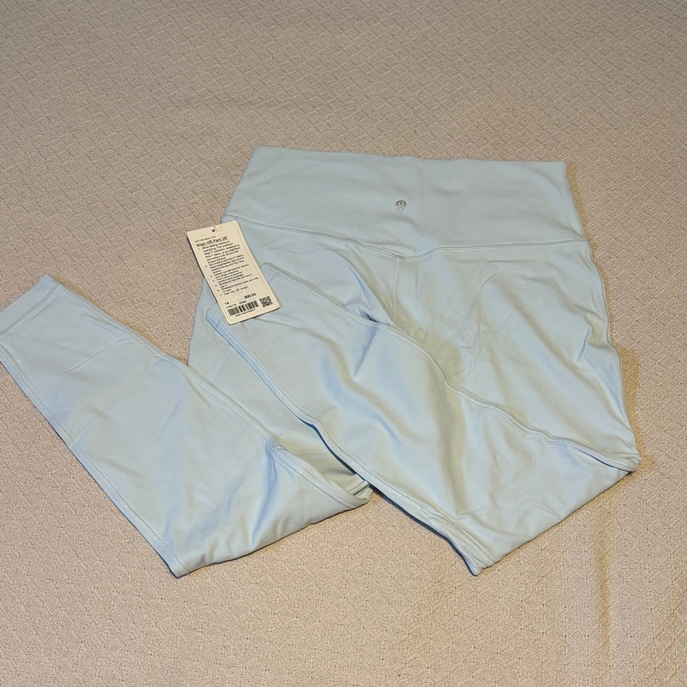 Lululemon Athletica Aligh HR pant 28” Light Blue Leggings - Picture 2 of 3
